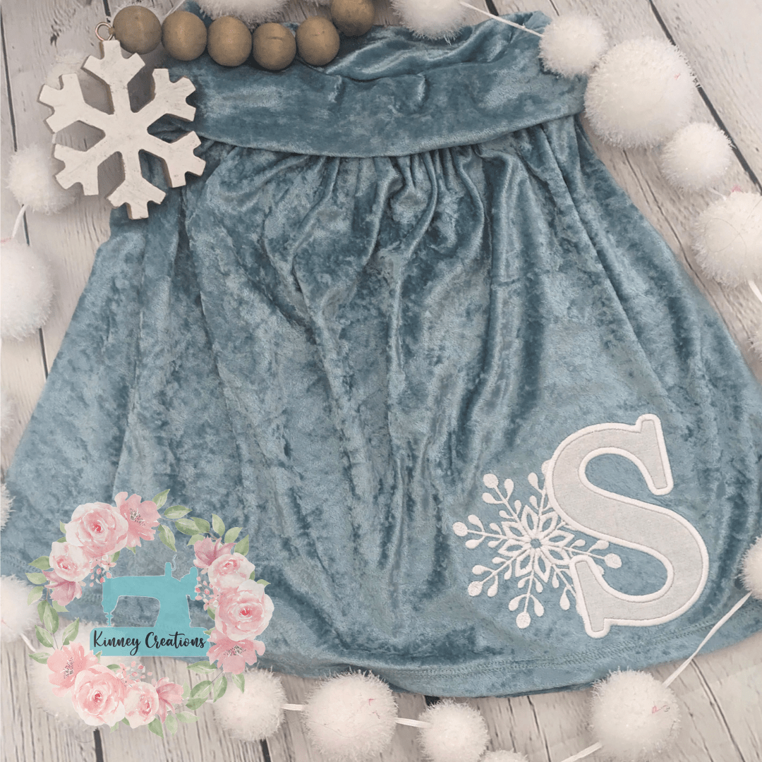 Icy snowflake flared skater skirt