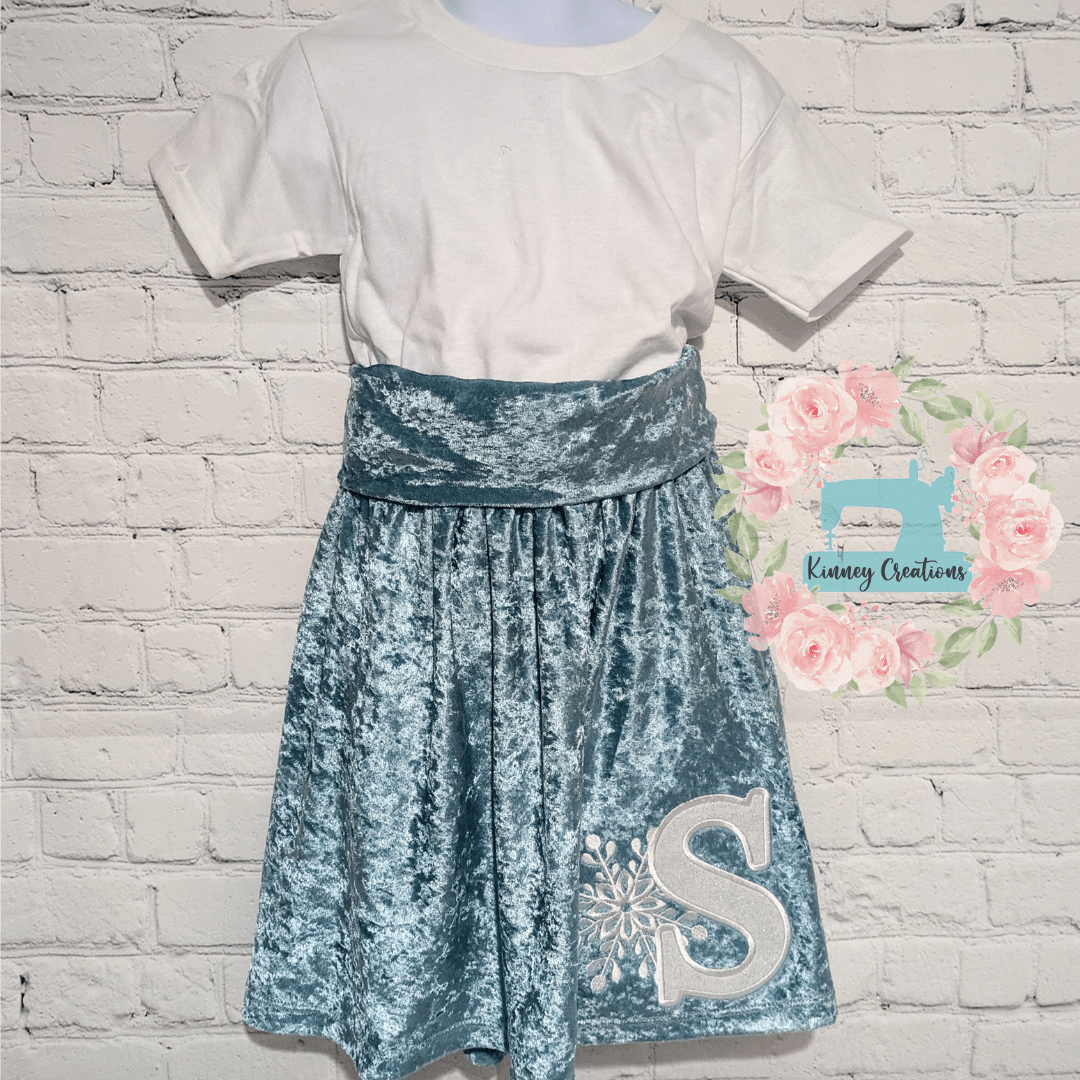 Icy snowflake flared skater skirt