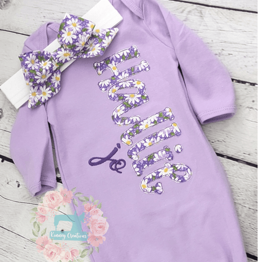 Daisy Lavender personalized gown