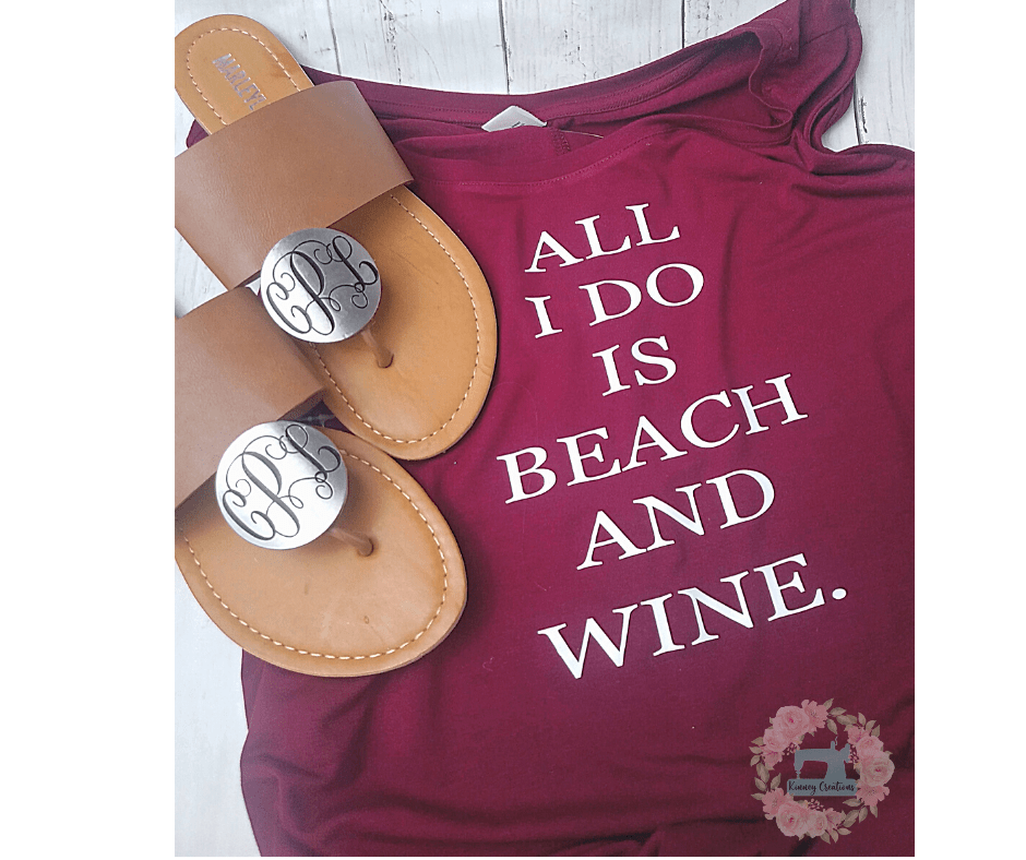 Beach and Wine tank tee