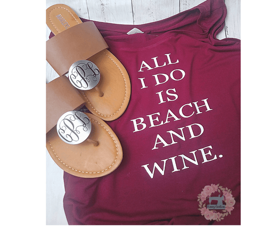 Beach and Wine tank tee