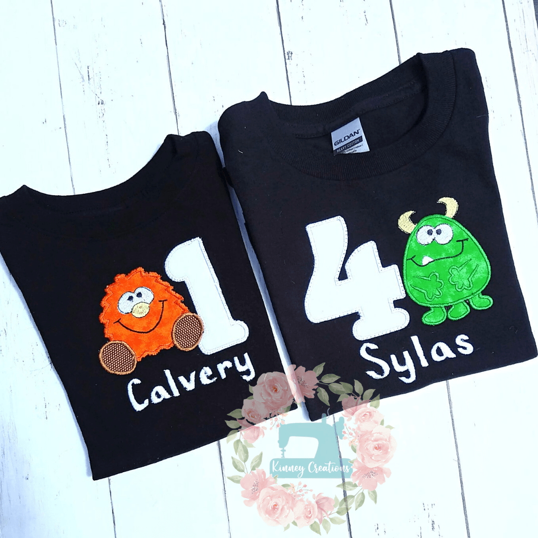 Family Monster Birthday shirts