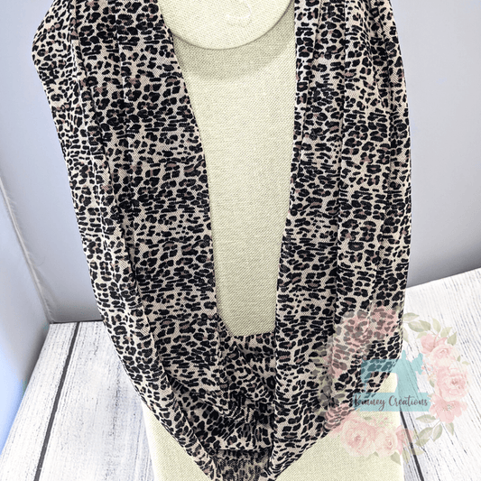 Ladies Leopard Print Infinity Scarf