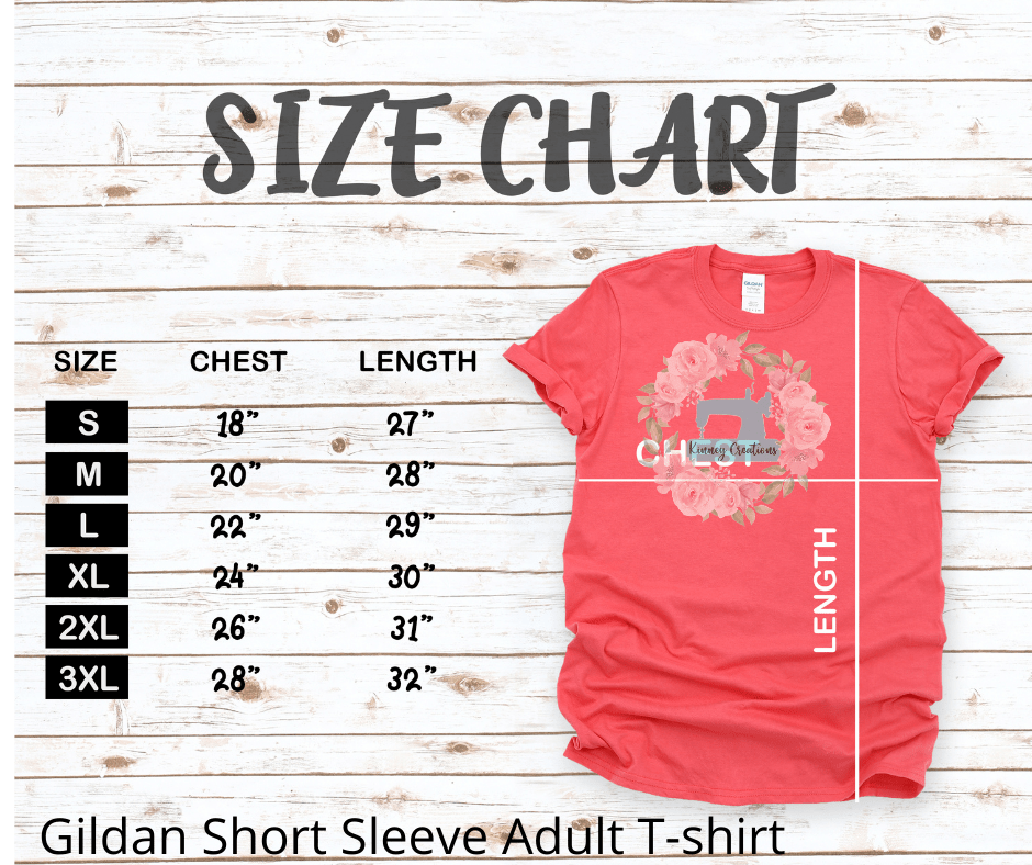 Gildan size chart