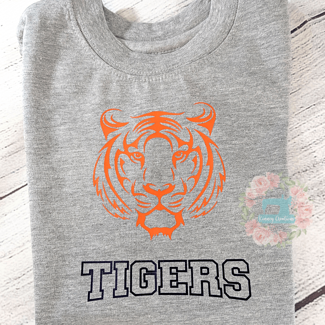 Tiger outline toddler and youth