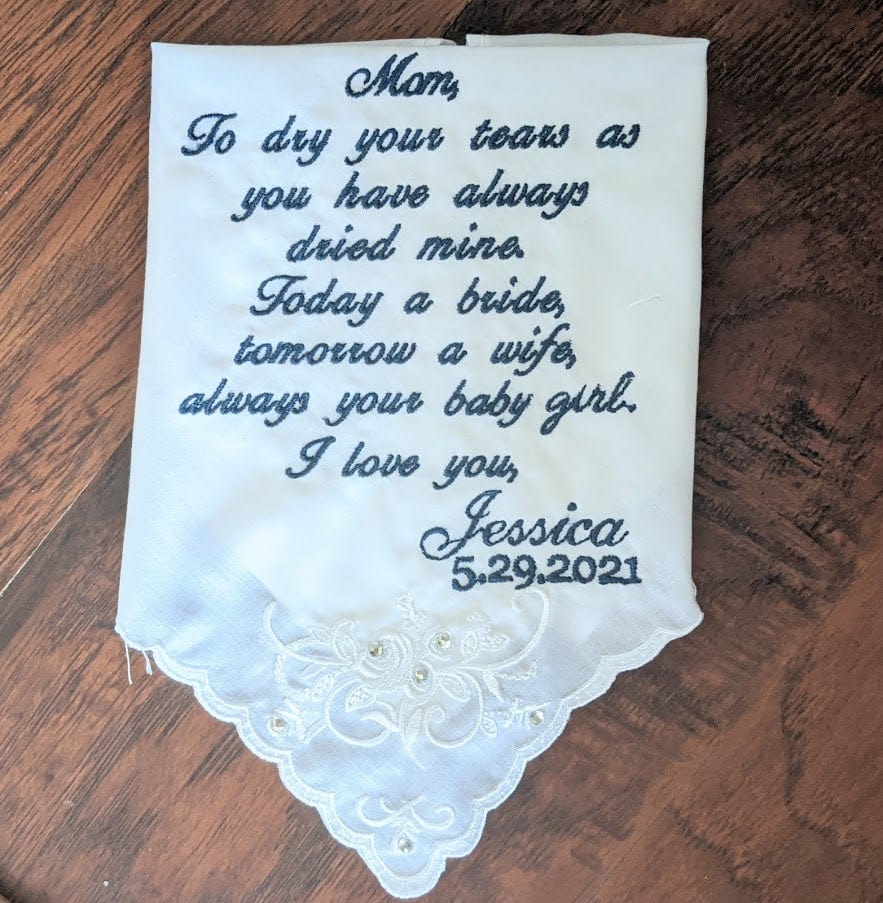 Wedding hankie for Mother of the Bride