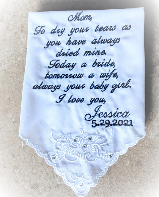 Wedding hankie for Mother of the Bride