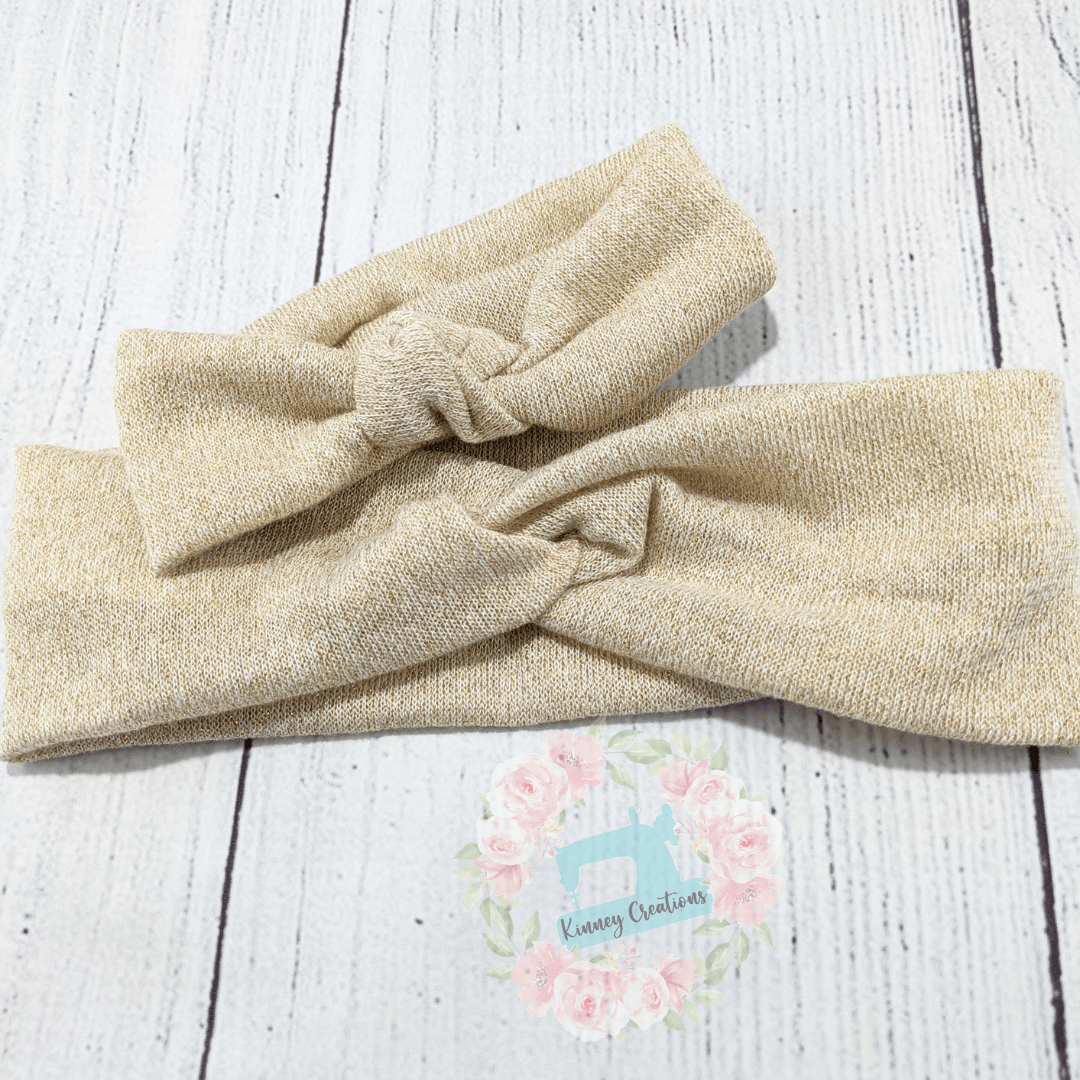 Gold Sparkle Mommy & Me Knotted Headbands