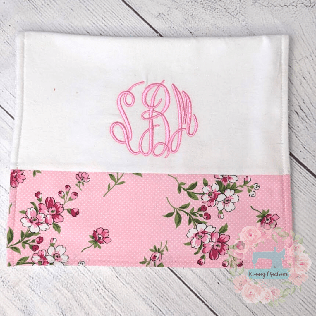 Floral Pink Burp Cloth