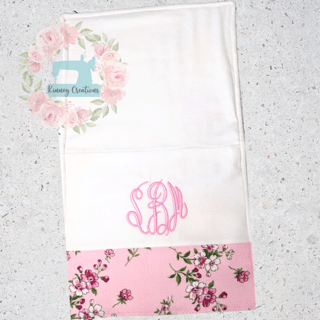 Floral Pink Burp Cloth