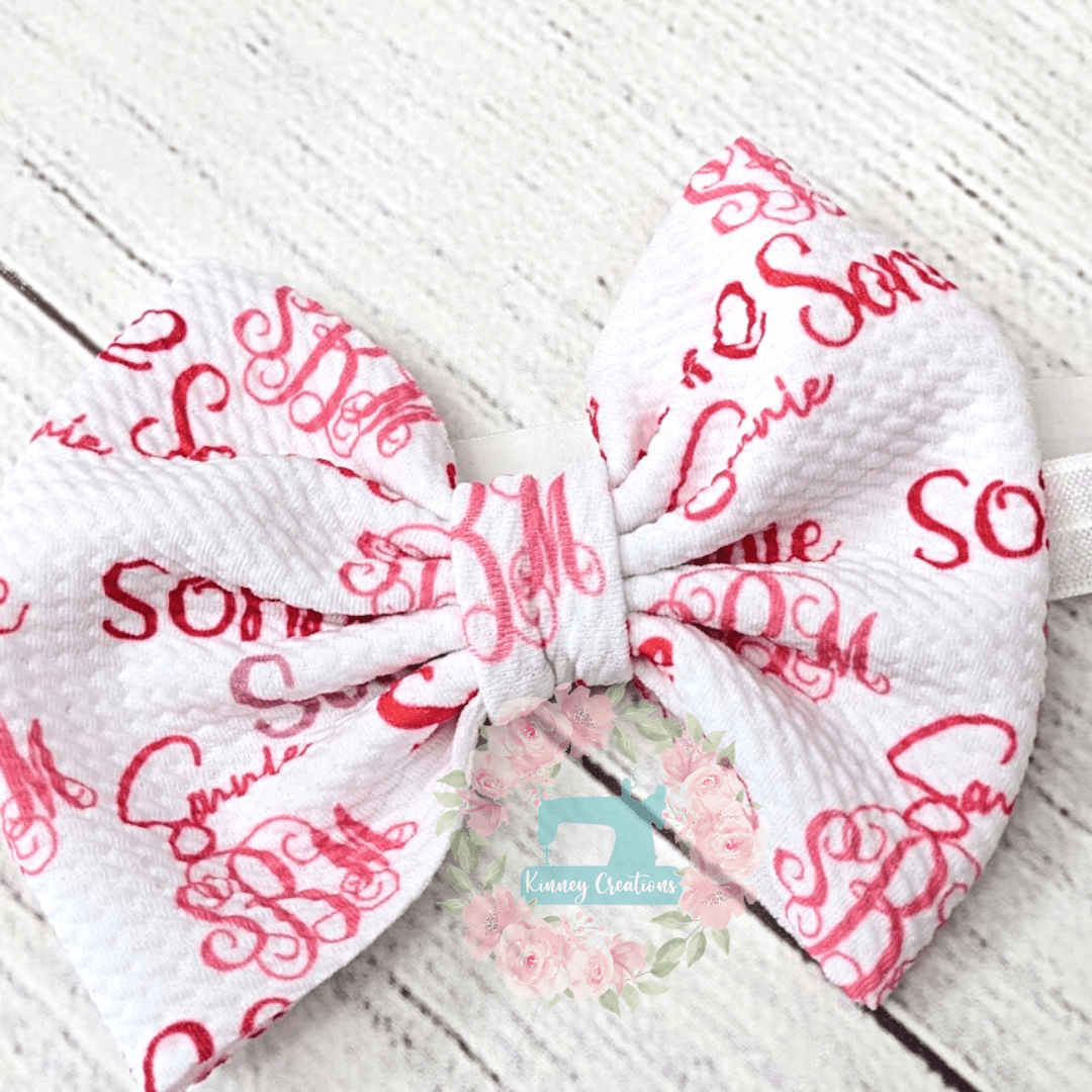 Rosy Bloom personalized bummie bow set