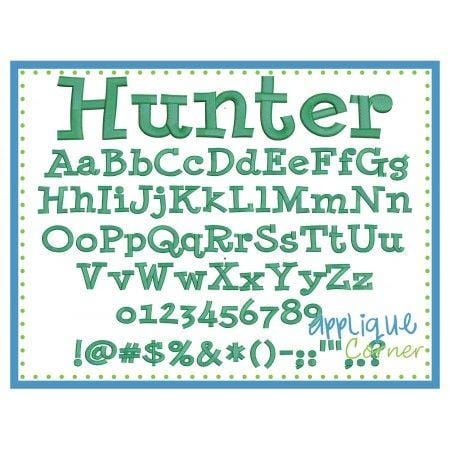 Hunter font 