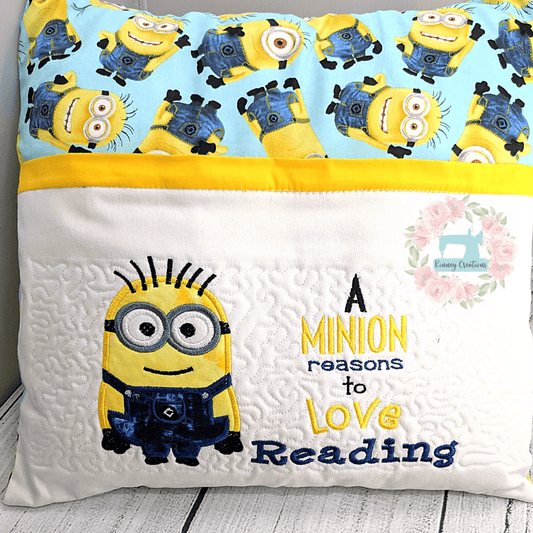 A Minion Reading Pocket Pillow